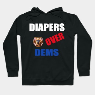 Funny Real Men Wear Diapers Trump 2024 Hoodie